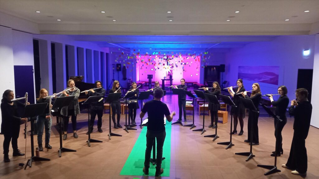 Flötenensemble "Querwind" beim Weihnachtskonzert 2022