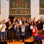 Die Preisträger des Regionalwettbewerbs "Jugend musiziert" nach dem Preisträgerkonzert in der Burg Lüdinghausen