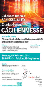 Johannes Brahms: SCHICKSALSLIED / Charles Gonoud: CÄCILIENMESSE @ St. Felizitas, Lüdinghausen