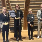 Juliane Buck, Luise von Hinüber, Leonard Buck und Andreas Heitkamp beim Jubiläum der Notfallseelsorge des Kreises Coesfeld 2025