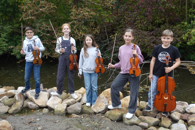 Das neue Streichquartett des Musikschulkreises hat sich formiert: Das Streich-Holz-Quartett
