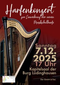 Konzert zur Einweihung der neuen Musikschulharfe @ Kapitelsaal Burg Lüdinghausen